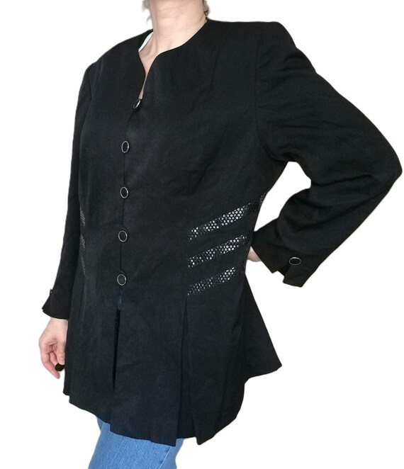 Y2K Issey Miyake Pleats Please Black Two-way Zip Jacket