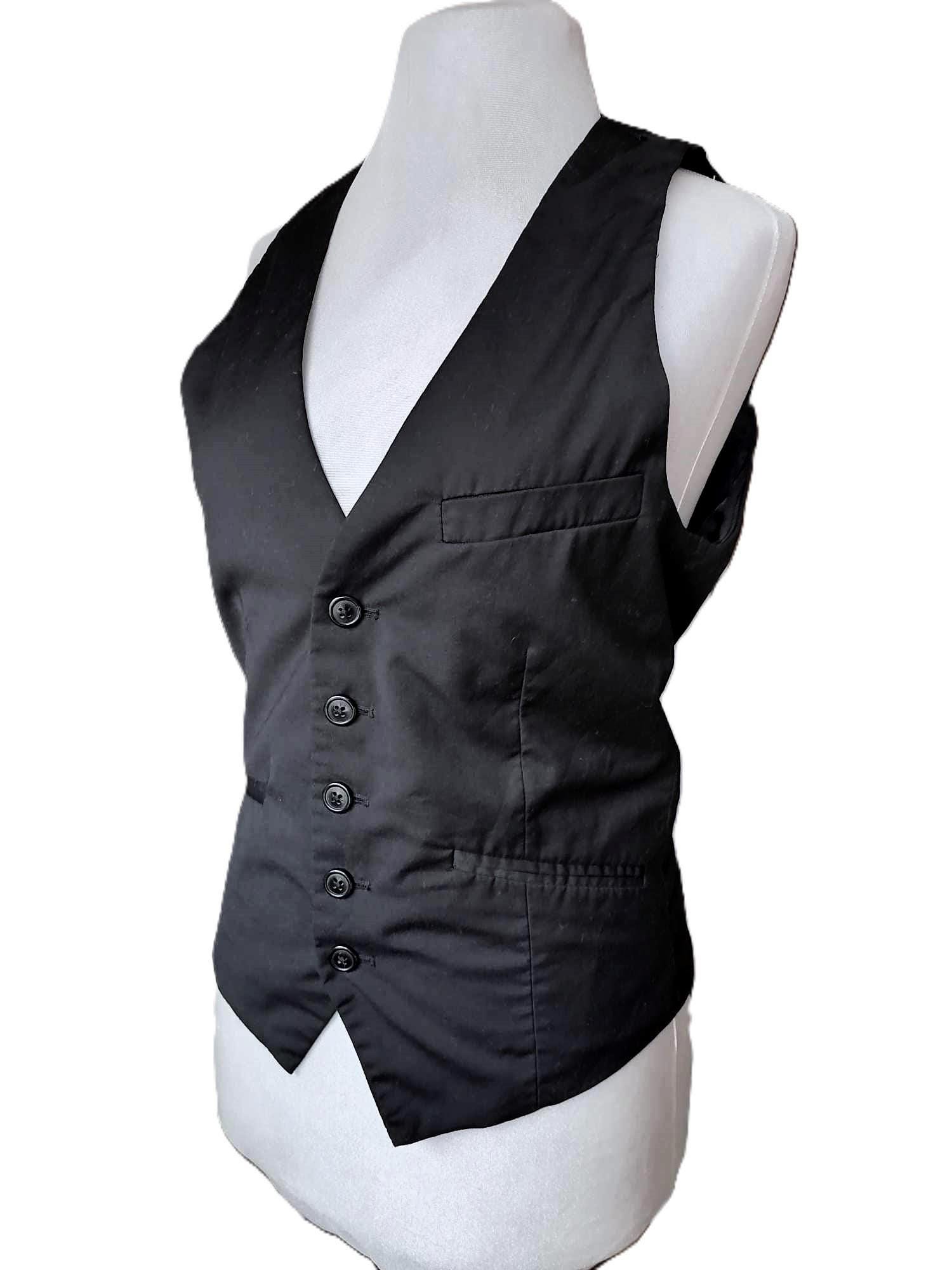 Vintage 90s Black Men's Vest , Formal Classic Vest ,elegant Office