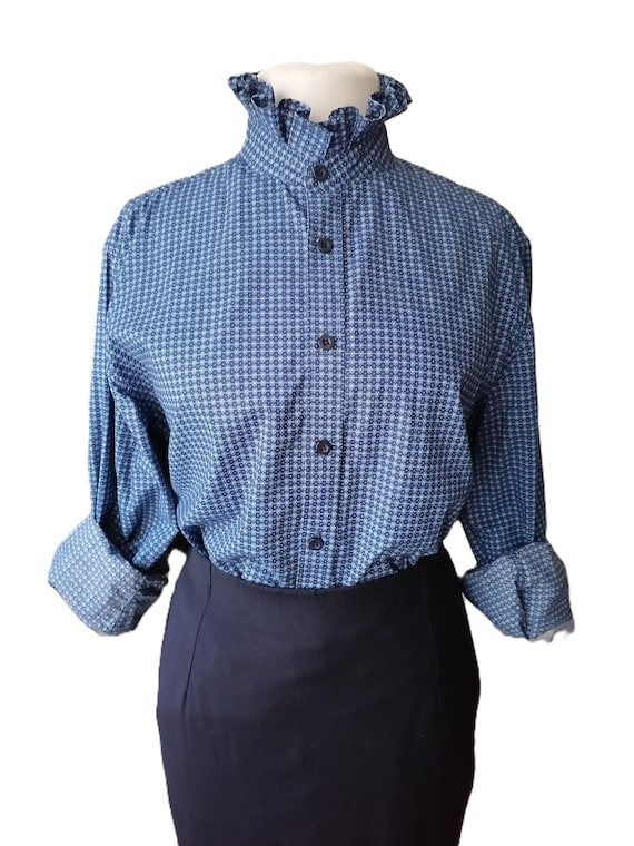 Chemise Femme Old Navy Rayée Bleu Et Blanc - Taille M - Manches Longues - Très Bon état