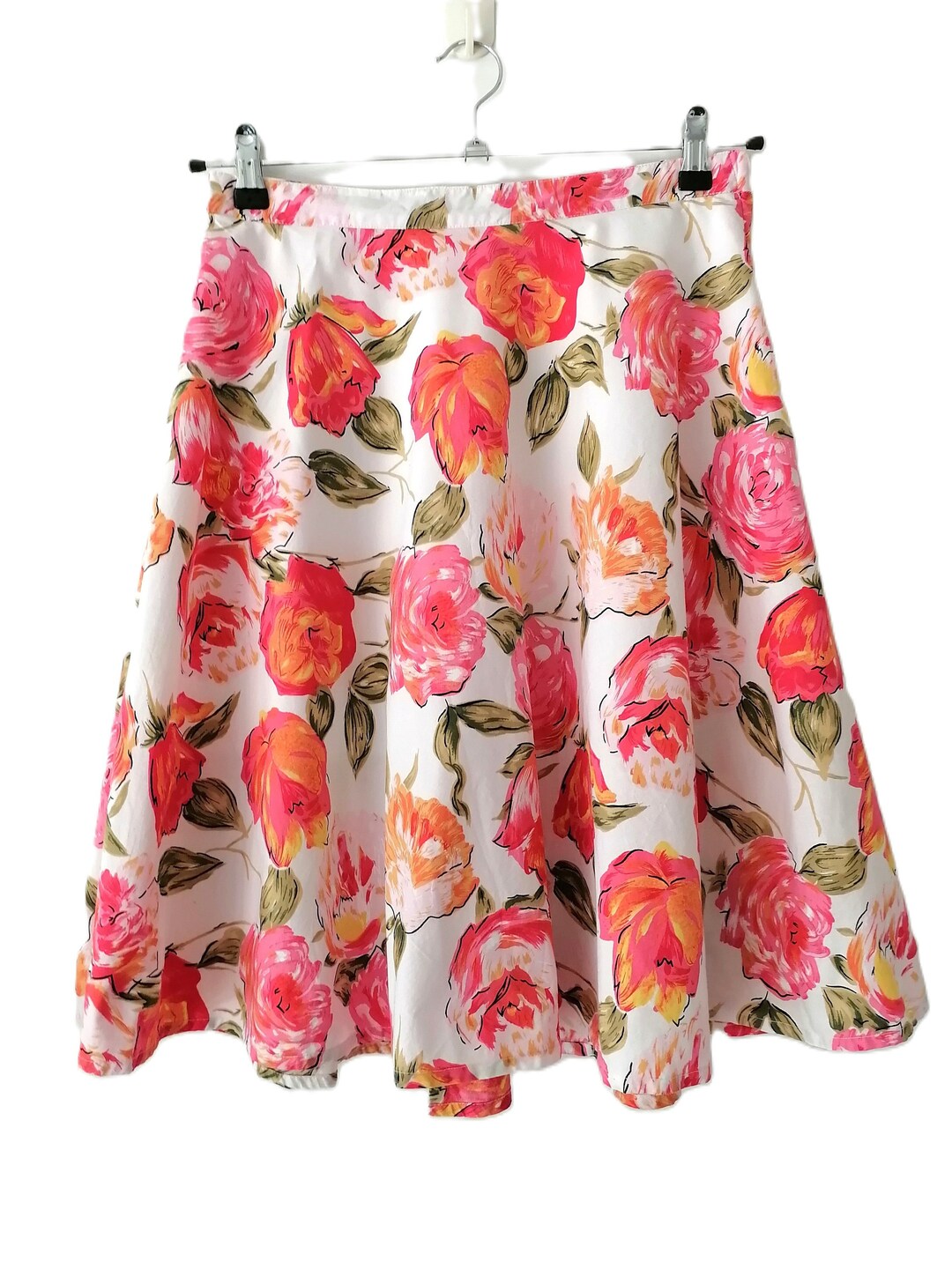 White Birch Full Size High Waisted Floral Woven Skirt main image 0