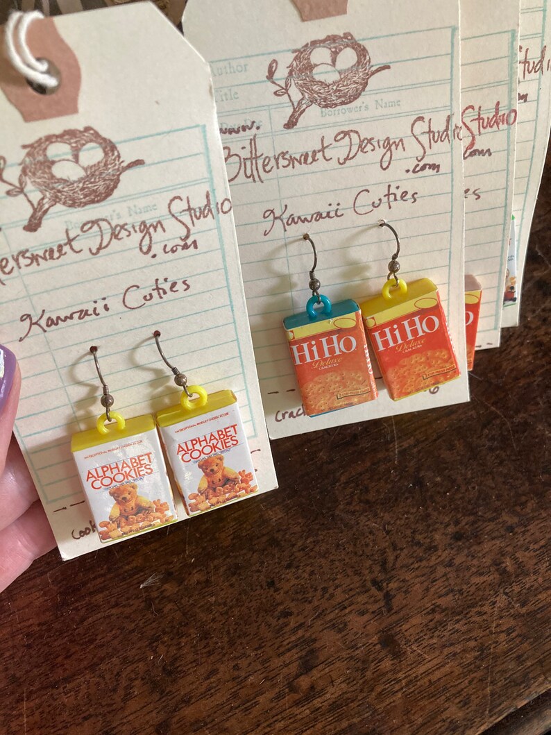Cereal Box Earrings Kawaii Cuties Etsy