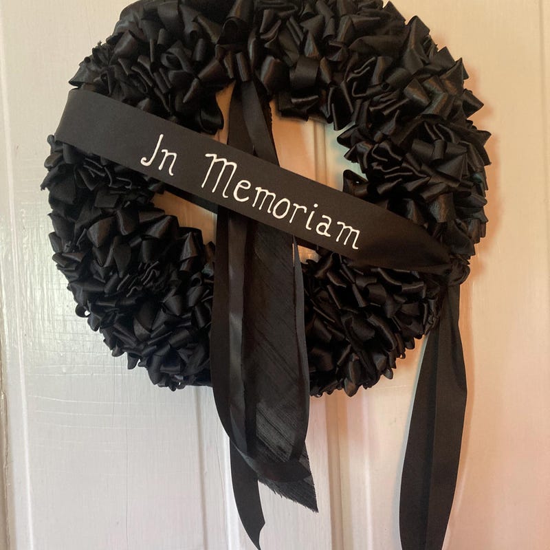 Moño negro de luto - Etsy México