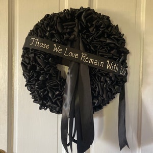 Wreath Mourning Wreath Black Ribbon 20 Inch Wreath Those We - Etsy