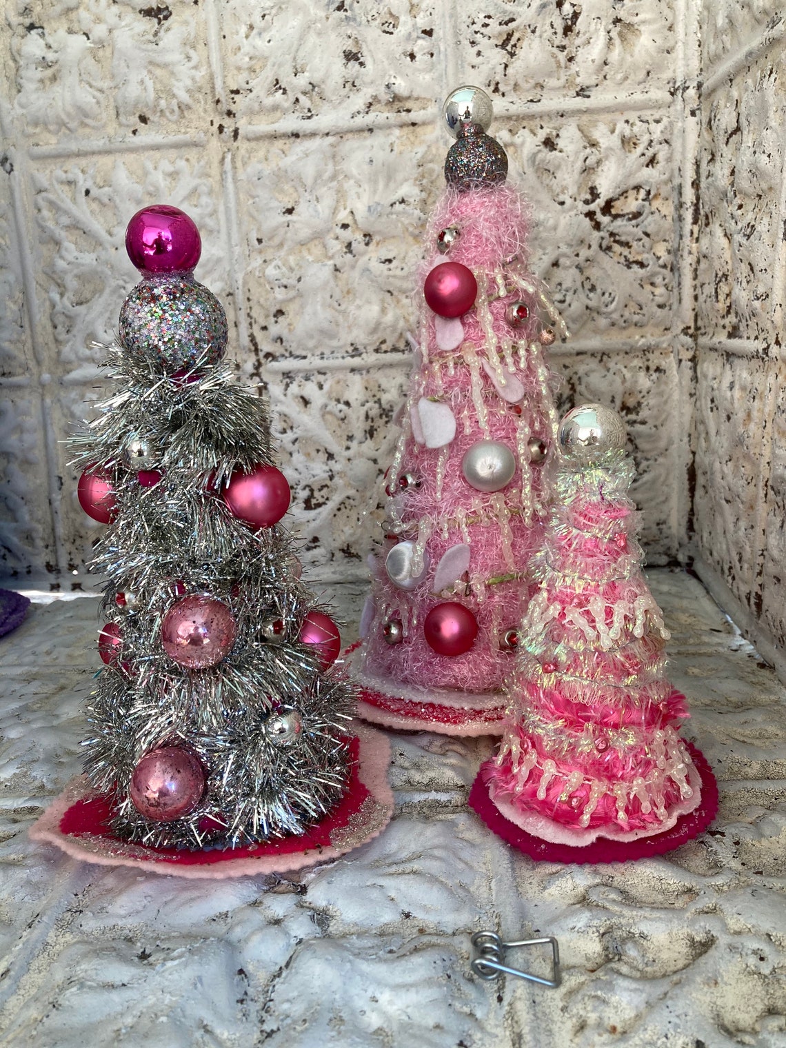 Pink Christmas Tree Garland 