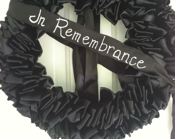Ideas Business For Funeral Black Mourning Wreath Services