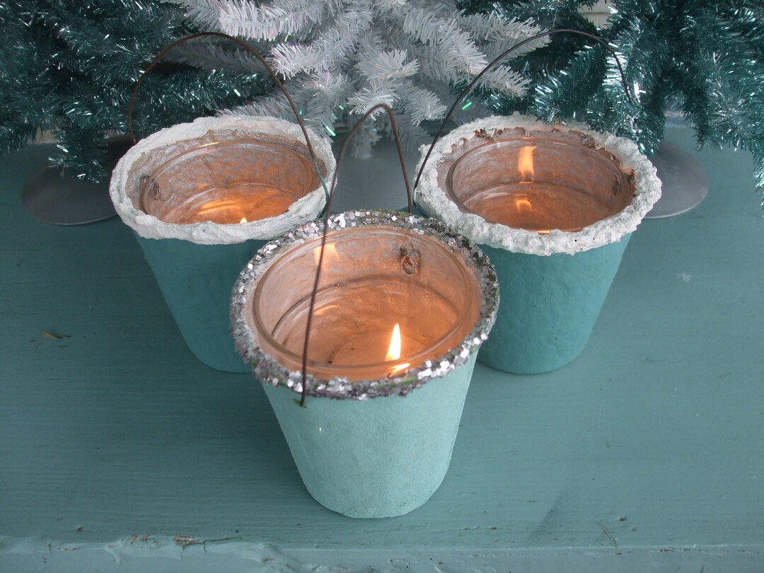 Candy Containers Sparkle Buckets Votive Holders Set of 4 Etsy
