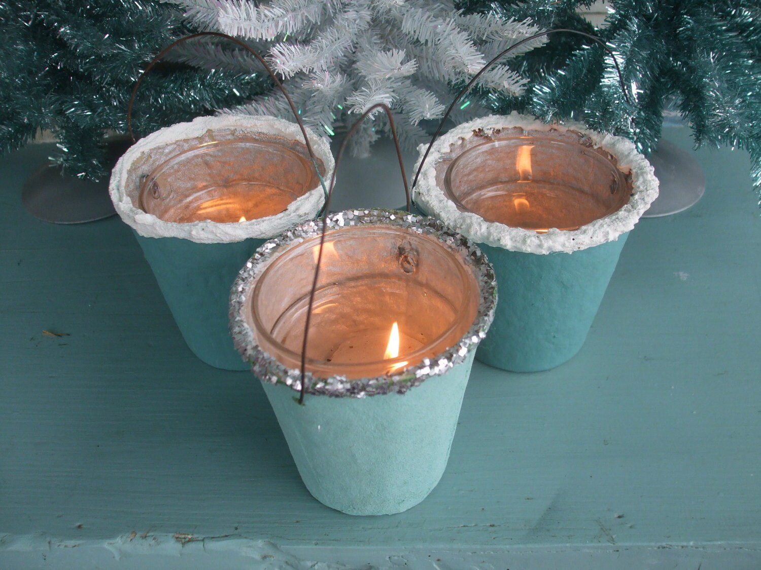 Candy Containers Sparkle Buckets Votive Holders Set of 4 Etsy