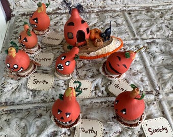 Bosque de Abóboras: Mini Abóboras com Personalidade - Decoração de Halloween