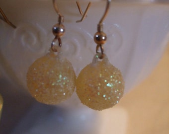 Earrings Pierced Christmas Sugar Plum Earrings Gum Drops Sherbet Colors Glitter