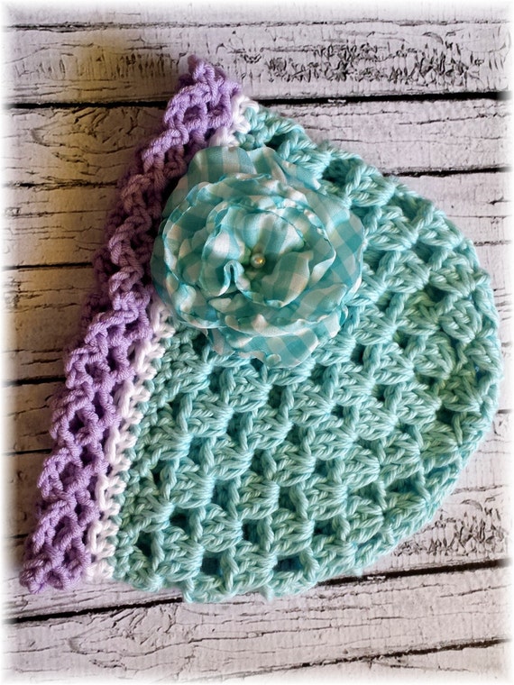 Handcrafted Floral Crochet Hat - White and Purple Purple Crpchet Handmade Hat With Crocheted White Flower - Etsy main image 2