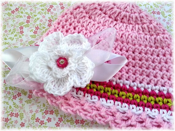Pink Frosting Valentine - Soft Pink Hat-white-lime-hot Pink  display picture 1