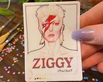 Ziggy Stardust David Bowie Waterproof Sticker