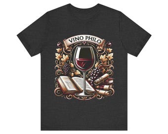 Camiseta DeLand Wine & Philosophy, Vino Philo, Camiseta para beber vino, Expresa tu filósofo del vino interior