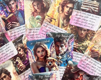 Angel Oracle - 72 cards - Oracle of guidance and advice - French divination oracle, cartomancy, clairvoyance, card reading -