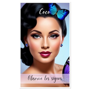Oráculo Pin-up - 88 cartas - Orientación, consejos - Oráculo adivinatorio francés, cartomancia, clarividencia, tirada de cartas, herramienta adivinatoria -