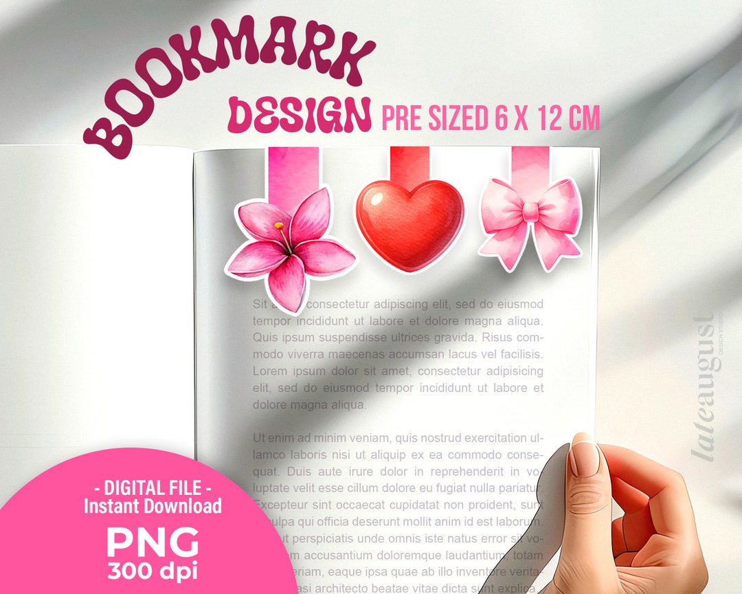 Page Marker PNG Bookmarks PNG Separators Bookmark Love Bookmark Heart