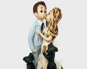 Custom clay sculpture as unique wedding decoration, clay figure, custom dog figurine, custom cat figurine, DEPOSIT ONLY