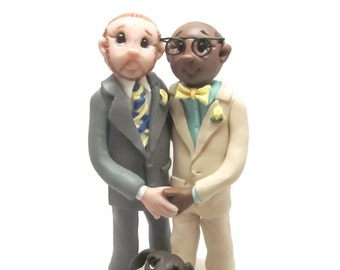 Custom wedding cake topper, Same Sex wedding cake topper, groom and groom cake topper, Mr and Mr cake topper,DEPOSIT ONLY