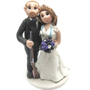 Nurse & Hunter  Wedding Cake Topper - Customized By Lynn&#39;s Little Creations