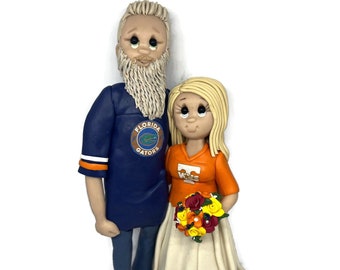 Personalized Sports Fans Wedding Cake Topper - Customizable Couple Figurines for Sports Enthusiasts