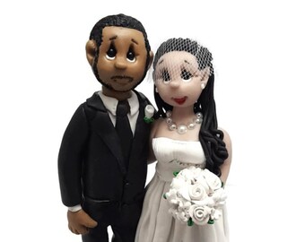 Wedding Cake Topper - CUSTOM cake topper, Funny cake topper, Wedding figurines, dog cake topper ,Nurse wedding cake topper DEPOSIT ONLY