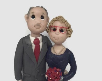 Wedding Anniversary cake figures with pets  DEPOSIT ONLY