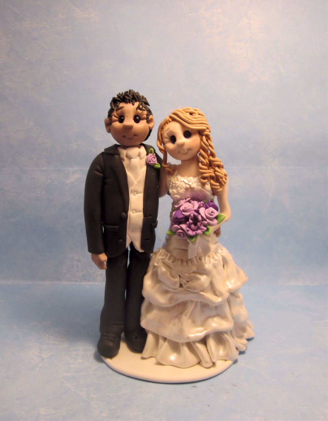 Custom Wedding Cake Topper: Bride and Groom Figurine (DEPOSIT ONLY) - Etsy