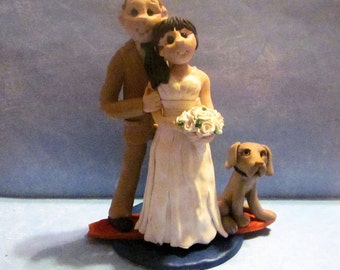 Destination Wedding Cake Topper ,Custom wedding cake topper, Bride and groom cake topper, surfer cake topper DEPOSIT ONLY