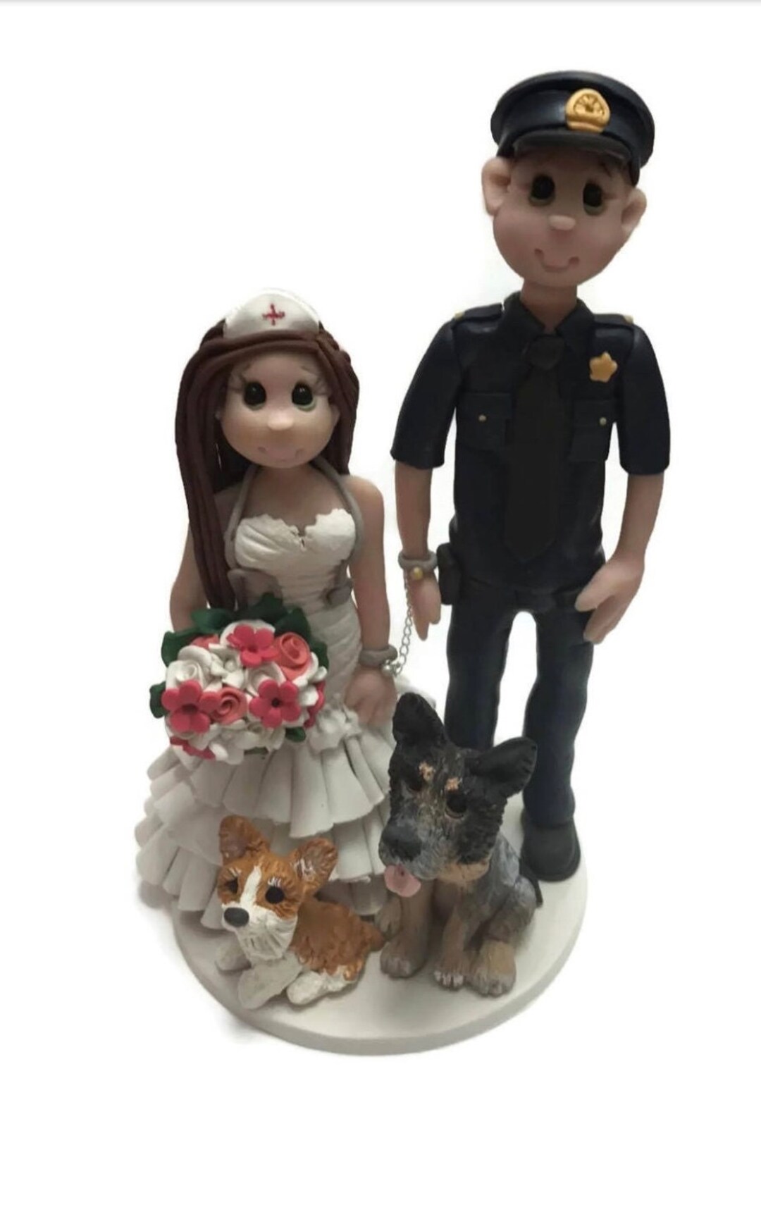 Handcuffed Wedding Cake Topper Police Wedding Cake Toppers Etsy