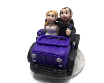 Jeep with Bride and Groom wedding cake topper custom made -DEPOSIT ONLY