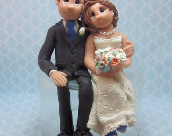 Custom Bride and Groom Wedding Cake Topper DEPOSIT ONLY