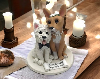 Personalized custom pets Pets wedding cake topper, Dog cake topper, Wedding cake topper , PETS birthday , WEDDING cake topper with dog