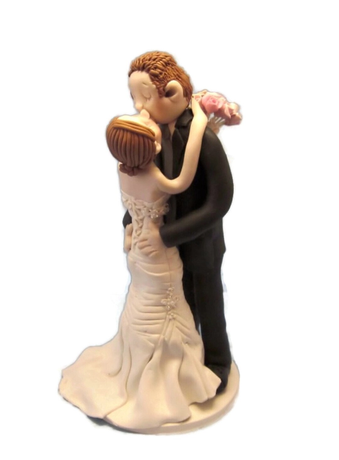 Custom Kissing Bride and Groom Cake Topper: Personalized Wedding Decor ...