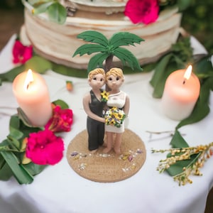 Same Sex Female Wedding CakeTopper - Personalized Keepsake by Lynn’s Little Creations
