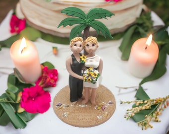 Lesbian Wedding CakeTopper - Personalized Keepsake by Lynn’s Little Creations