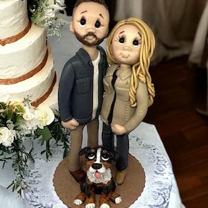 Laid Back Wedding Cake Figurines  for Casual Wedding or Groom’s Cake
