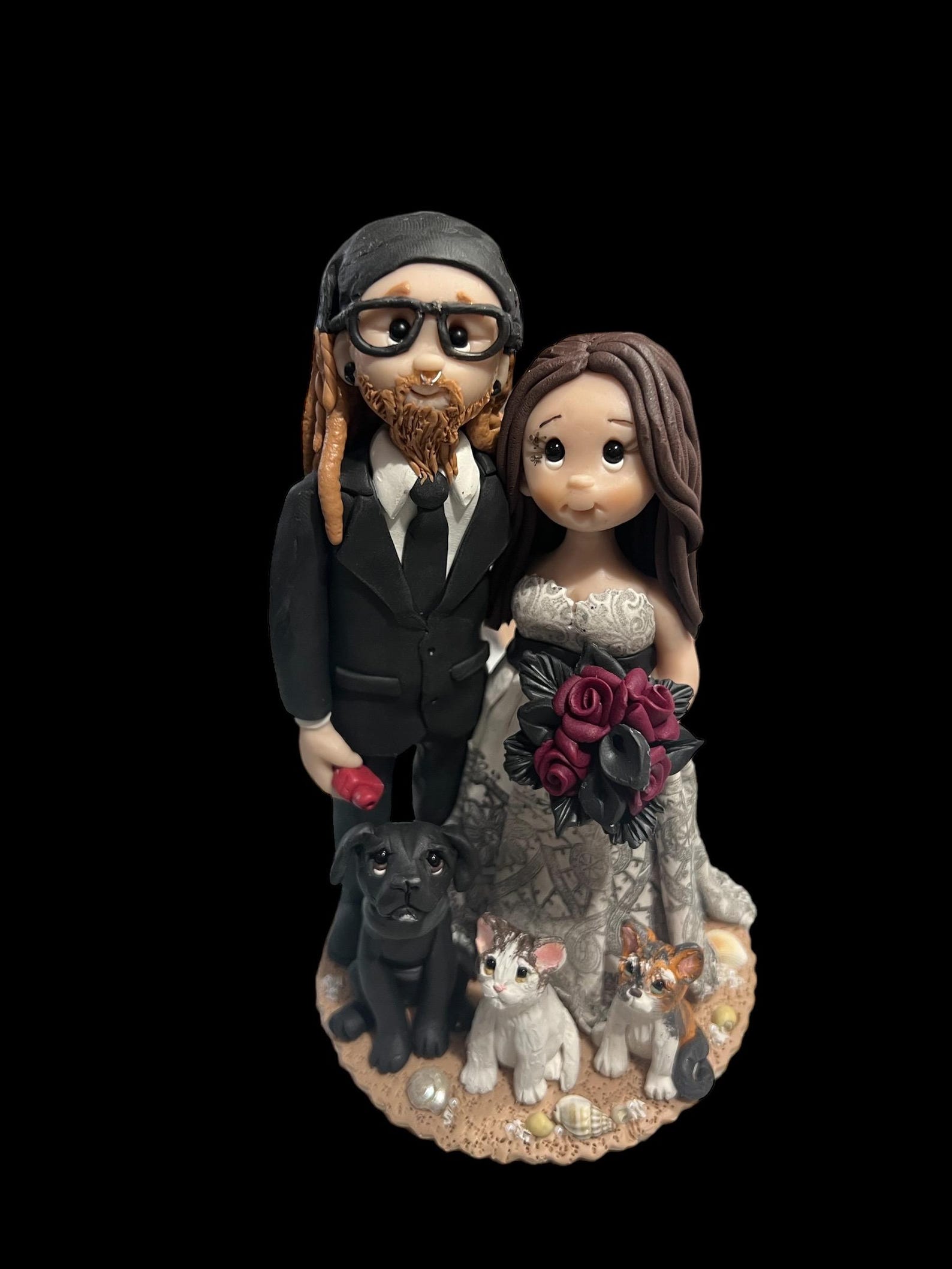 Gothic Bride & Groom Custom Made Wedding Cake Topper - Deposit Only - Etsy