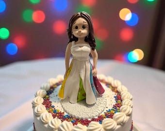 Custom Quinceanera Cake Topper: Personalized Figurine