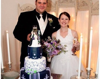 Bride & Groom Custom Handmade Wedding Cake Topper DEPOSIT ONLY
