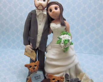 Custom wedding cake topper, personalized cake topper, Bride and groom cake topper, Mr and Mrs cake topper DEPOSIT ONLY