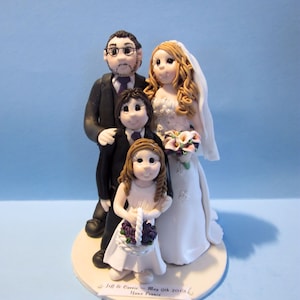 Custom Handmade Family Wedding Cake Topper DEPOSIT ONLY