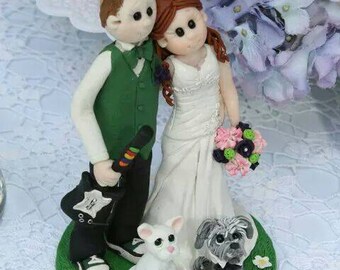 Custom wedding cake topper, personalized cake topper, Bride and groom cake topper, Mr and Mrs cake topper DEPOSIT ONLY