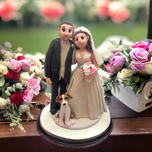 Custom Wedding Cake Topper: Bride and Groom Figurine (DEPOSIT ONLY)