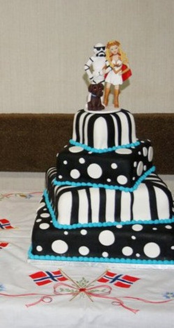 Star Wars Cake Toppercustom Wedding Cake Topper Bride And Etsy