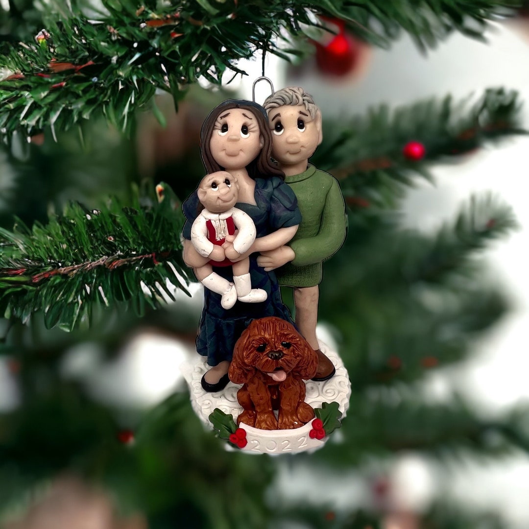 Custom Family Christmas Ornament With Mom, Dad,baby and Dog for 2025 - Etsy