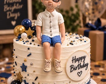 Personalized Clay Figurine from Photo, Custom Cake Topper, Mini Me Keepsake