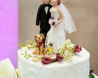 Custom wedding cake topper, personalized cake topper, Bride and groom cake topper, Mr and Mrs cake topper DEPOSIT ONLY