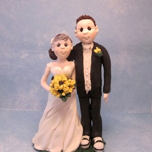 Custom Bride and groom wedding cake topper made to resemble  you DEPOSIT ONLY