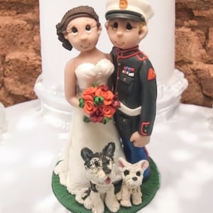 Military Wedding  Custom wedding cake Topper made to resemble you DEPOSIT ONLY