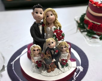 Custom Family Wedding Cake Topper by Lynn’s Little Creations